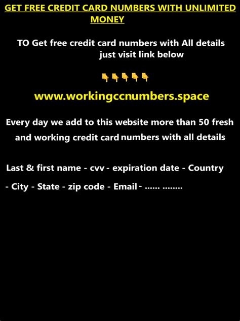 Free Credit Card Numbers That Work 的图像结果