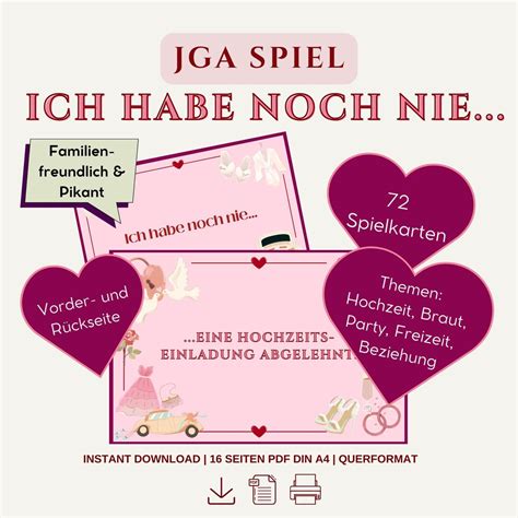 Bachelorette Party I've Never Game Cards - 72 Questions for JGA ...