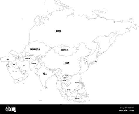Printable Political Map Of Asia Without Labels