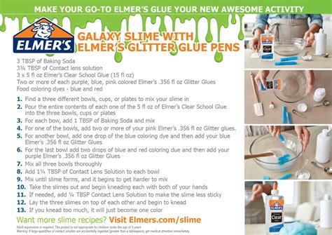 Elmer's Glue Slime Recipe Without Contact Lens Solution at Peter Jamar blog