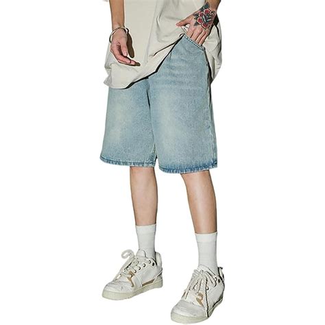LGhxcb Men's Shorts Baggy Short Jeans Boys Baggy Jeans Boys Jorts Baggy ...