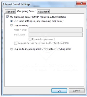 Image result for Email Always Use a Server Outgoing