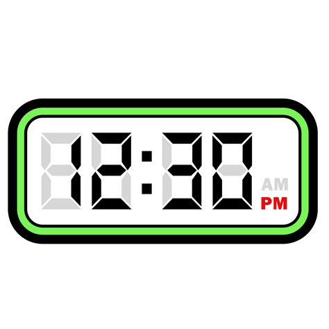 digital reloj hora a 12.30 pm, digital reloj 12 hora formato 32048638 PNG