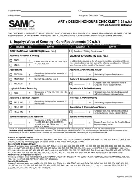 Fillable Online Graduation Checklist - Stanford Student Services Fax ...