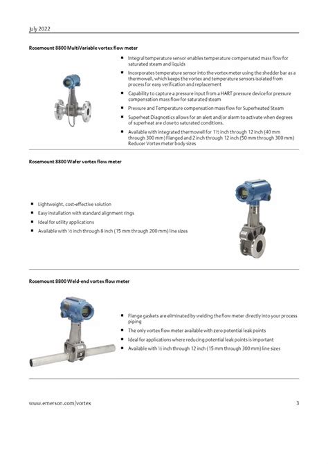 Flow Meter - Rosemount 8800d Series Vortex Flow Meter Trader ...