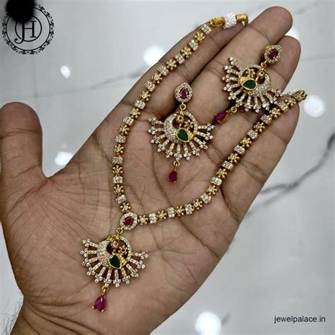 Elegant Gold Plated AD Stone Premium Quality Necklace JH4148 – Jewel Palace