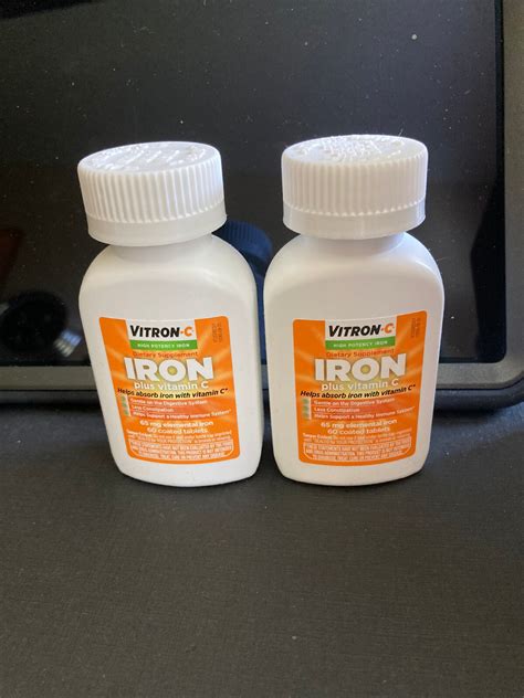 ** Quantity 2 ** Vitron-C High Potency Iron Plus Vitamin Supplement 65mg 60 ct 363736123017 | eBay