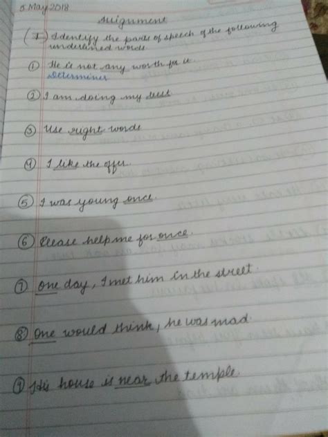 identify parts of speech - Brainly.in