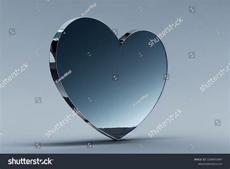 Heart Shaped Mirror Minimalist Design Reflection Stock Illustration ...