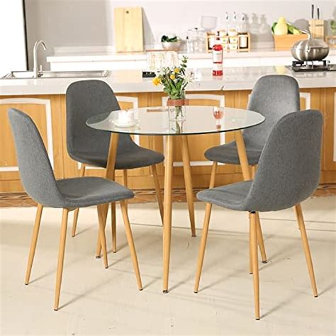 Bacyion 5 Pieces Modern Dining Table Set for 4 - India | Ubuy