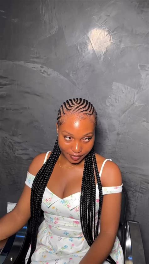 Chic Straight Back Freestyle Braids | Quick braided hairstyles, Cool ...