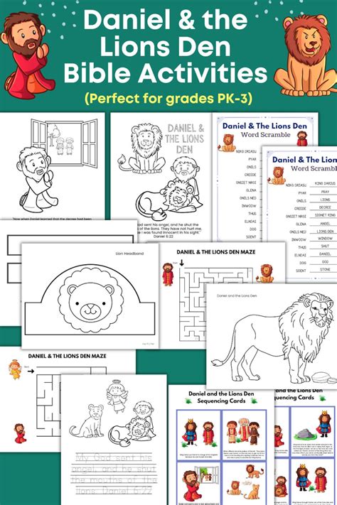 Daniel and the Lions Den Bible Story, Daniel and the Lions Den ...