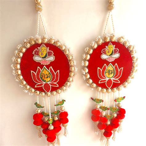 Ganpati Shubh Labh Hanging Pair – Royal Entice