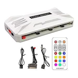 FelRelWel Computer Fan Temperature ARGB Controller Integrator, Remote ...