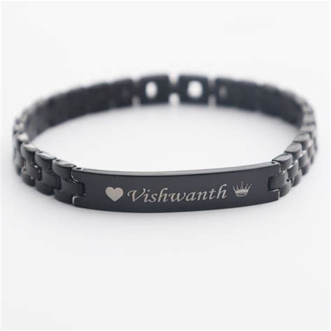 Premium Steel Engravable Bracelets for Men & Women - Available in 4 Co ...