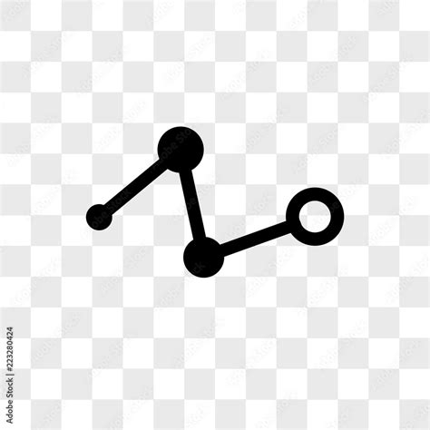 Line graph vector icon isolated on transparent background, Line graph ...