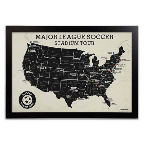 GEOJANGO Framed Soccer Stadium Map - Features All India | Ubuy