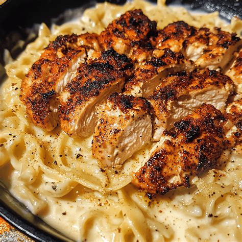 Blackened Cajun Chicken Alfredo - Recipe Yumm