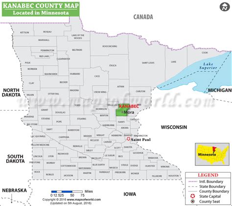 Kanabec County Map, Minnesota