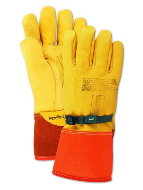 MAGID 13" High Voltage Leather Protector Gloves | for Use with Rubber ...