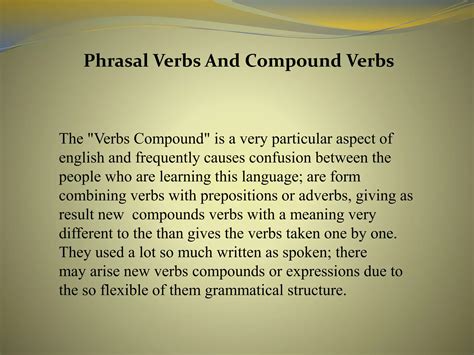 Verbs compound blog | PPTX