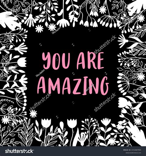 You Amazing Inspirational Motivating Phrase Quote Stock Vector (Royalty ...