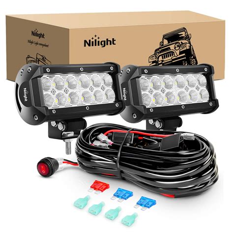 Nilight Nilight 2PCS 6.5 Inch 36W Flood LED Light Bar Led Work Light ...