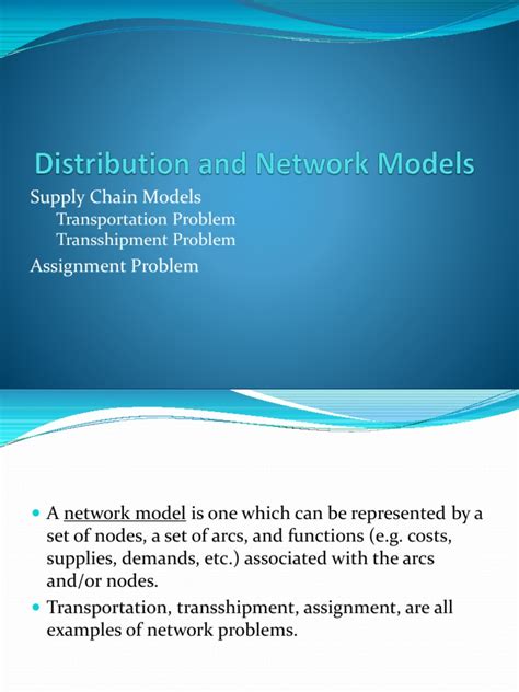 Image result for Distribution Network Linear Programming Problem