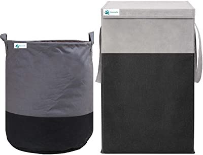 PrettyKrafts Folding Laundry Basket for Clothes with Lid & Handle, Toys ...