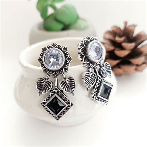 Shop Oxidised Earrings Jhumka, Black Metal Earrings for Women | Aashirs ...