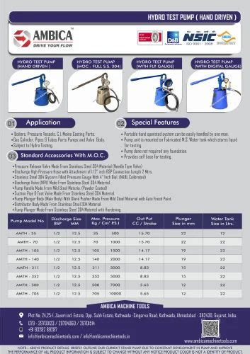 Hydrostatic Testing Pump - Heavy Duty Hydraulic Testing Pump ...