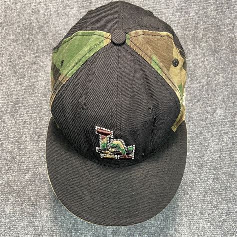 LA Los Angeles Dodgers Hat Camouflage 7 5/8 Green New… - Gem
