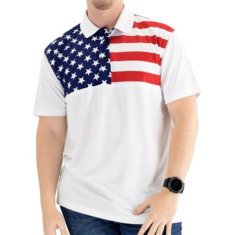 USA Flag Stars and Stripes Polo Shirt Made in the USA - Walmart.com