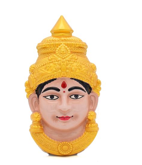 925 Sterling Silver Varalakshmi Face Amman Face With Enamel Finish ...