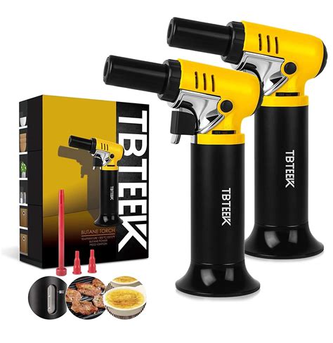 TBTEEK T907 Butane Torch with Fuel Gauge One-hand Operation Kitchen ...