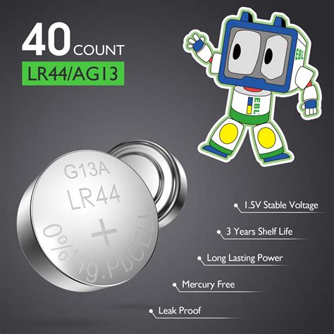 LR44 Battery | AG13 Battery Equivalent | EBL