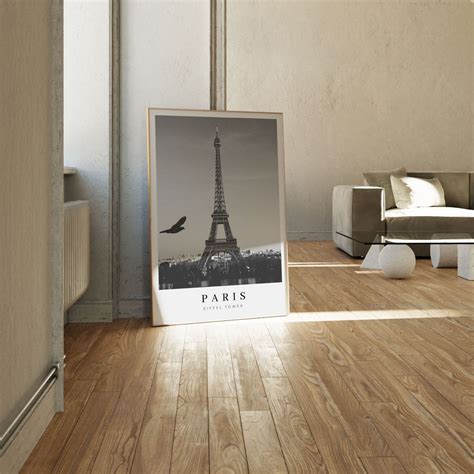 Buy Paris Eiffel Tower BW Black and White Painting Online at Best Price ...
