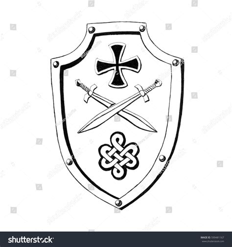 How To Draw Knight Shield