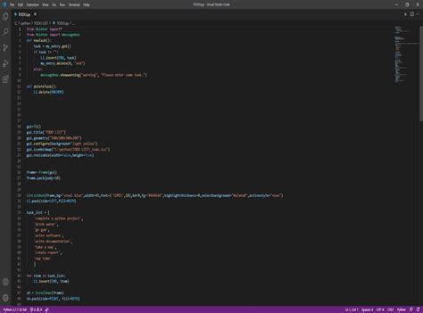 Image result for To Do List Python Code