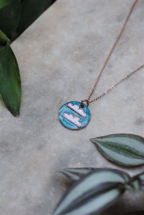Handcrafted Copper Enamel Baadal Pendant – EkiBeki