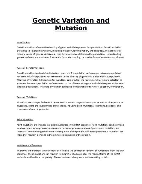 Image result for Mutation as a Source of Variation