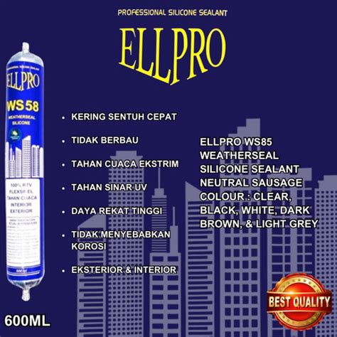 Jual Lem Silikon Sosis/Sausage Silicone Sealant ELLPRO WS-85 ...