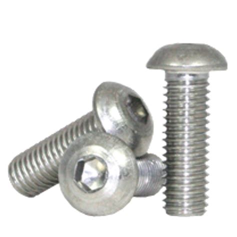 M6-1.00 X 12MM Socket Screw, Button Head, Full Thread, UNC, 18-8 ...