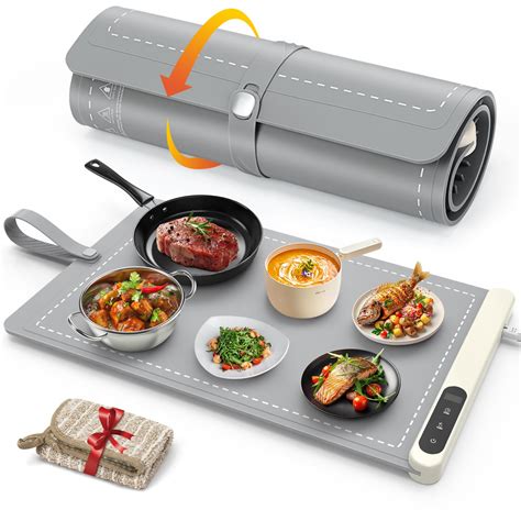 FYY Food Warming Mat - Electric Warming Tray with 6 Temperature ...