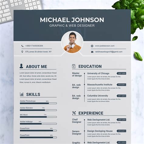 Fresh Graphic Designer Resume Template - Resume Inventor