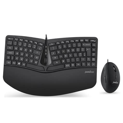 Perixx Periduo 406 Wired Mini Ergonomic Split Keyboard And Vertical ...