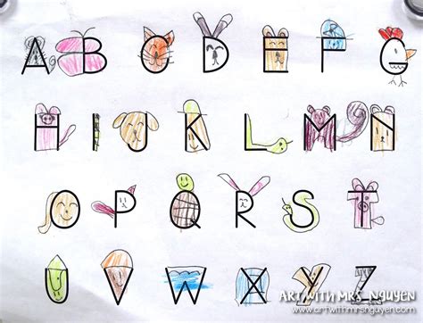 Creative Letter Drawings (1st) | Alphabet drawing, Drawing letters ...