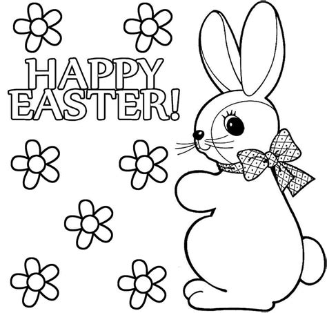 Easter Bunny Coloring Page Printable