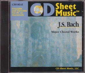 CD Sheet Music: Bach-Major Choral Works : Bach, J S: Amazon.in: Books