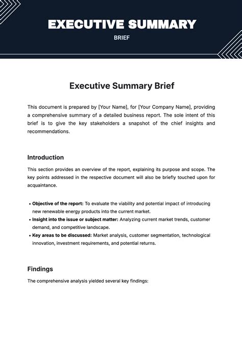 Free Executive Summary Templates to Edit Online & Print